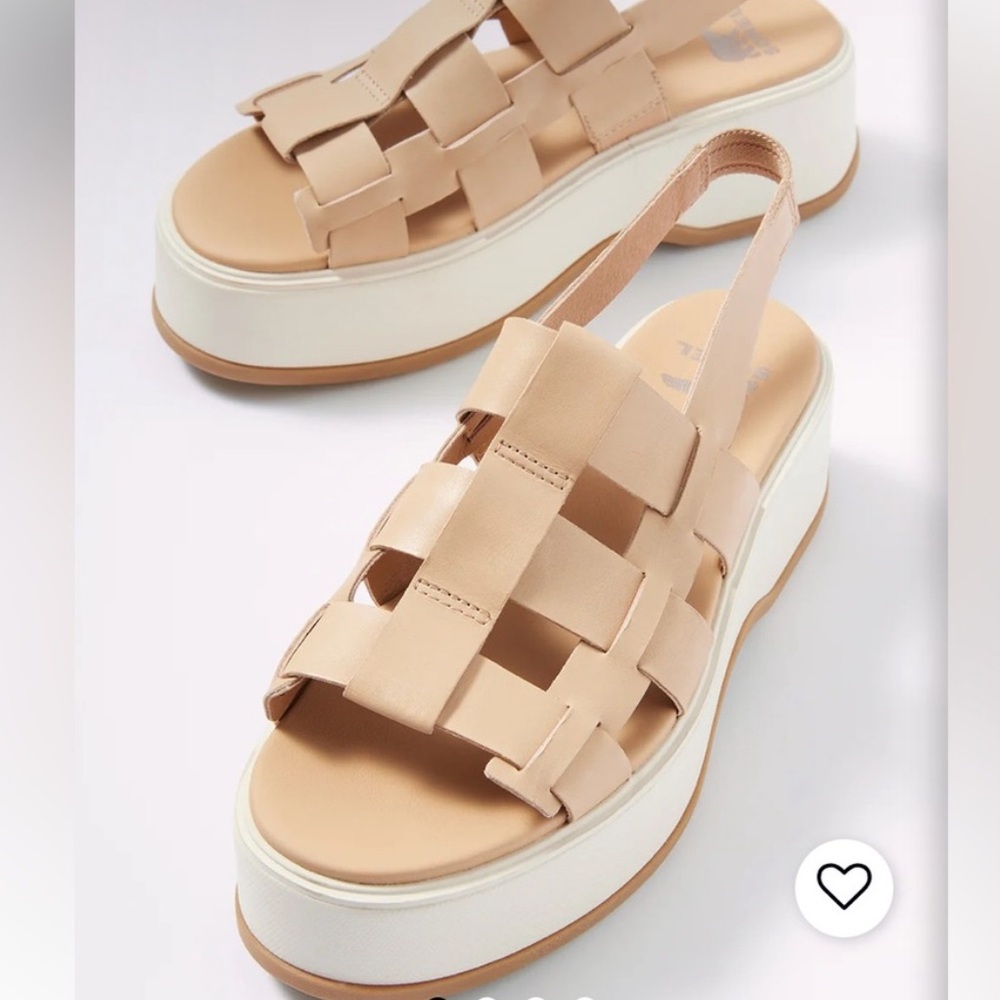 Sorel Dayspring sling back platform sandals